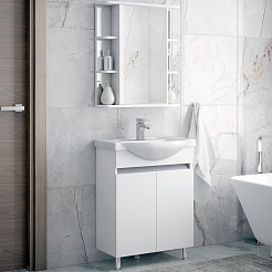 Corozo Мебель для ванной Джуно 55 New белая – фотография-1